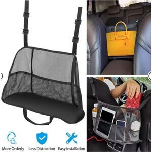 Car Net Pocket Organizer Handbag Holder & Storage for Backseat Mesh Net Pocket